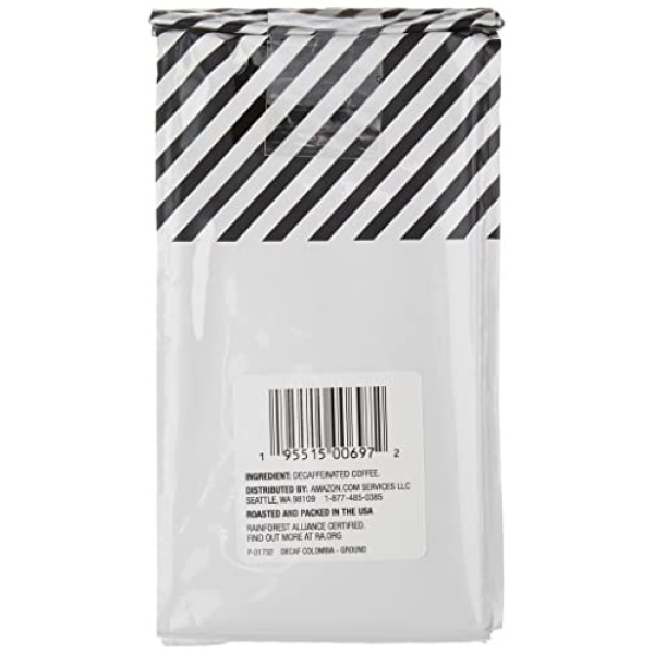 Amazon Fresh Decaf Colombia Ground Coffee, Medium Roast, 340g
