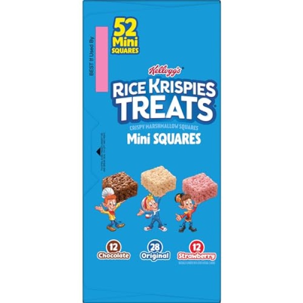 Rice Krispies Treats Mini Squares, Variety Pack, 570g (52 Bars)