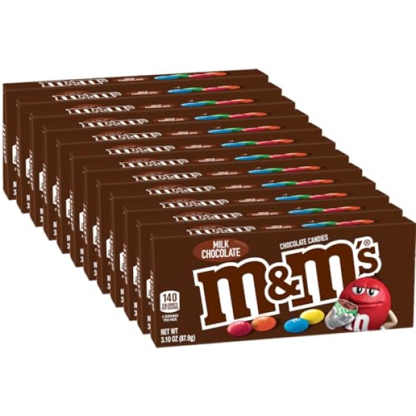 M&M'S Milk Chocolate Candy Box, 88g (Pack of 12)