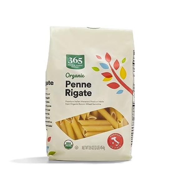 365 Organic Penne Rigate, 454g
