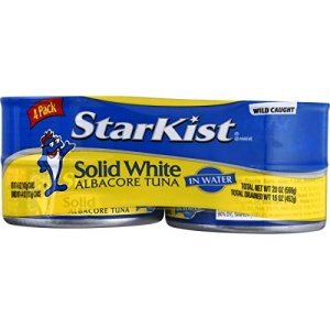 StarKist Solid White Albacore Tuna in Water, 142g, 4-Pack