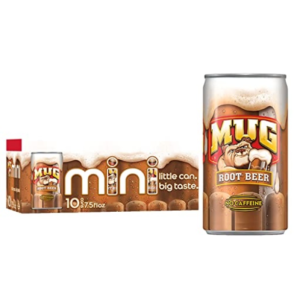 Mug Root Beer Soda, 222 ml Mini Cans, 10 Pack
