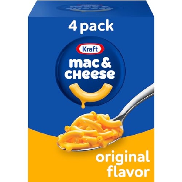 Kraft Original Mac & Cheese (4 Pack, 205g Boxes)