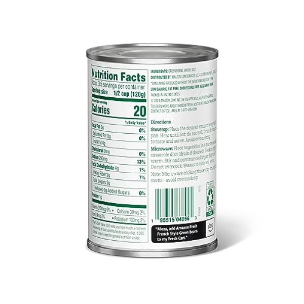 Amazon Fresh Canned French Style Green Beans, 411g