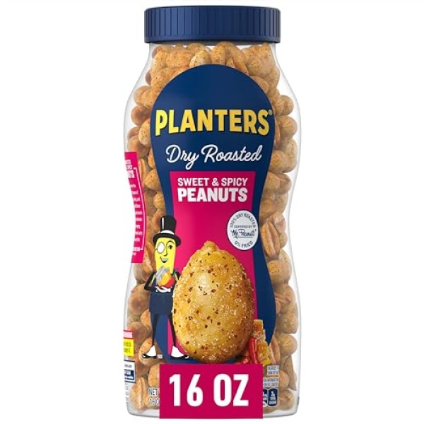 PLANTERS Sweet & Spicy Peanuts, 454g Jar