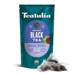 Teatulia Organic Black Tea (50 Pyramid Bags) | Compostable