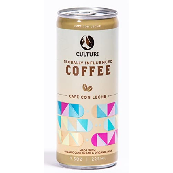 Culturi Organic Cold Brew Coffee with Milk & Sugar (12 Cans)