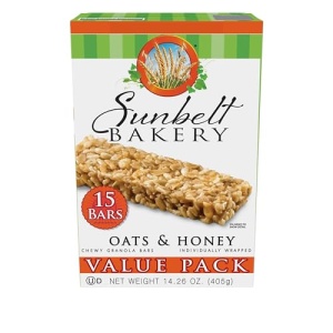 Sunbelt Bakery Oats & Honey Granola Bars, 15 Bars (28g each)