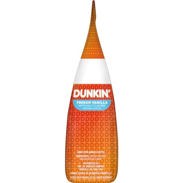 Dunkin' French Vanilla Ground Coffee, 340g (Pack of 1)