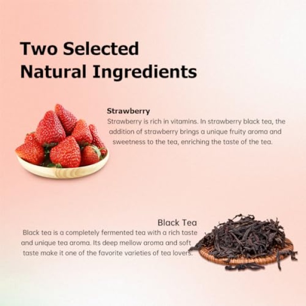 HANFANGLING Strawberry Black Tea, 100% Natural, 50g