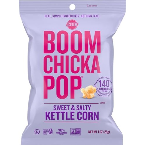 Angie's BOOMCHICKAPOP Sweet & Salty Kettle Corn, 28g (24 Pack)