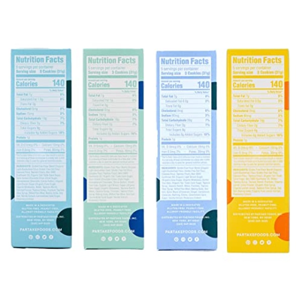 Gluten Free Partake Soft Vegan Cookies – 4 Box Variety