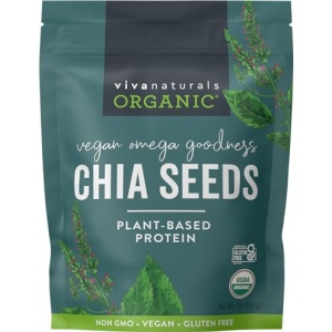 Viva Naturals Organic Chia Seeds 454g - Omega-3 & Vegan Protein