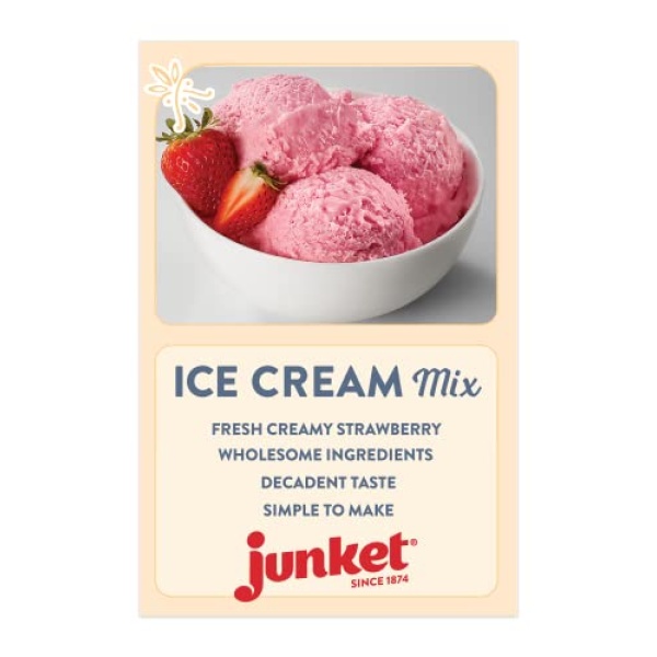 Junket Ice Cream Mix Simply Strawberry, 113g (Pack of 1)