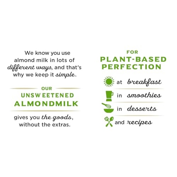 Califia Farms Unsweetened Almond Milk, 946ml (Pack of 6)