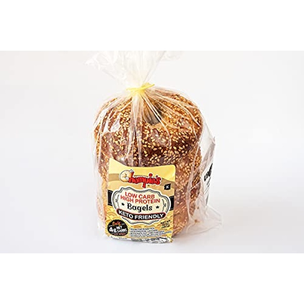 Chompie's Low-Carb Sesame Bagels, 2g Net Carbs, 12 Ct