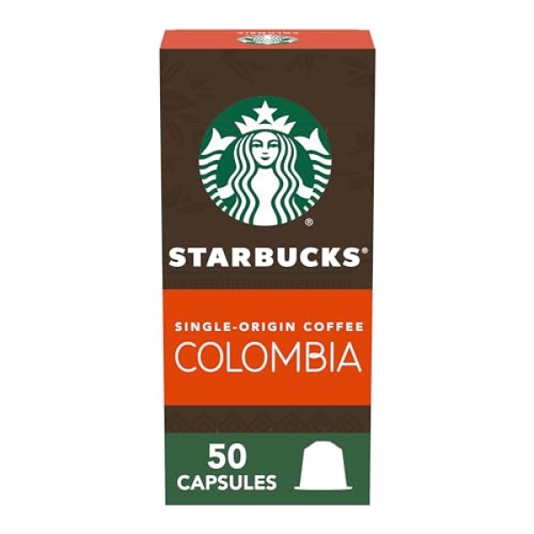 Starbucks Nespresso Colombia Coffee, 50 Capsules