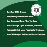 FGO Organic Moringa Tea, Eco Bags, 100 Count