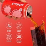 POPPI Sparkling Prebiotic Soda, Classic Cola, 355ml (12 Pack)