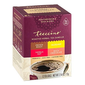 Teeccino Herbal Tea Sampler - 12 Bags, 4 Flavors