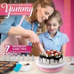 RFAQK 100PC Cake Pan Set & Decorating Kit: 3 Non-Stick Pans (10, 18, 23 cm)