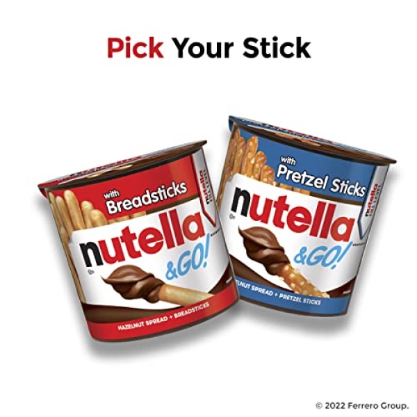 Nutella & GO! 12 Pack, Hazelnut Spread with Breadsticks