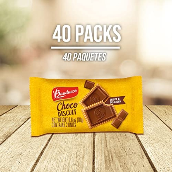 Bauducco Choco Biscuit Cookies - 40 pk, 717g
