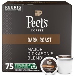 Peet's Dark Roast K-Cup Pods - Major Dickason's 75 Count