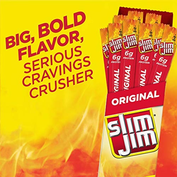 Slim Jim Giant Smoked Meat Sticks, Original, 27.5g
