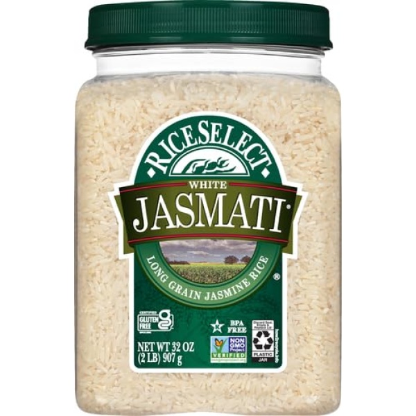 RiceSelect Jasmati Long-Grain Jasmine Rice, 907g Jar