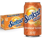 Sunkist Orange Soda, 355 ml (Pack of 12)