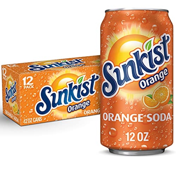 Sunkist Orange Soda, 355 ml (Pack of 12)