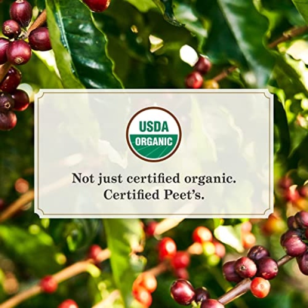 Peet's Organic French Roast Ground Coffee 510g Bag