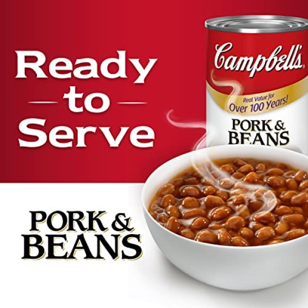 Campbell's Canned Pork & Beans, 312g Can (Pack of 24)