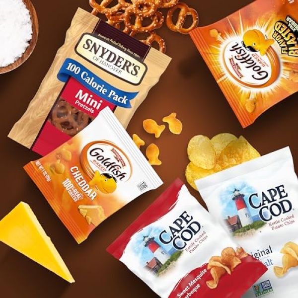 Goldfish, Snyder's Pretzels, Cape Cod Chips Variety Pack, 40 Ct