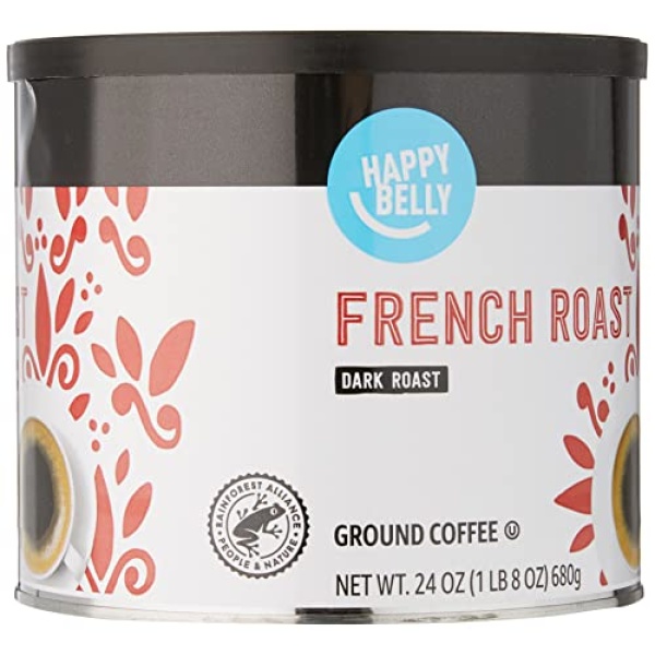 Happy Belly French Roast Ground Coffee, Dark, 680g