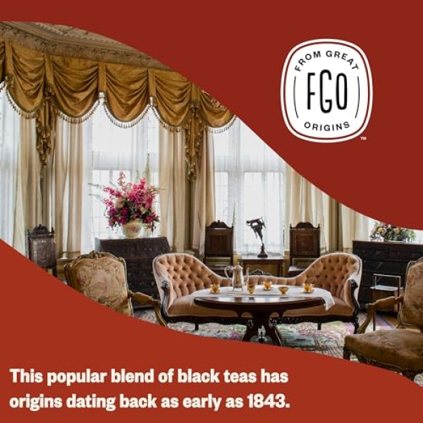 FGO Organic English Breakfast Loose Leaf Tea, 454g