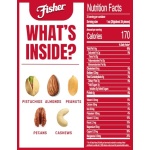 Fisher Oven Roasted Mixed Nuts with Peanuts, 680g