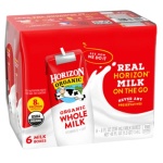 Horizon Organic Shelf-Stable Whole Milk, 237ml, 6 Pack