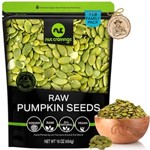 NUT CRAVINGS - Raw Pumpkin Seeds, Unsalted, Shelled, 454g