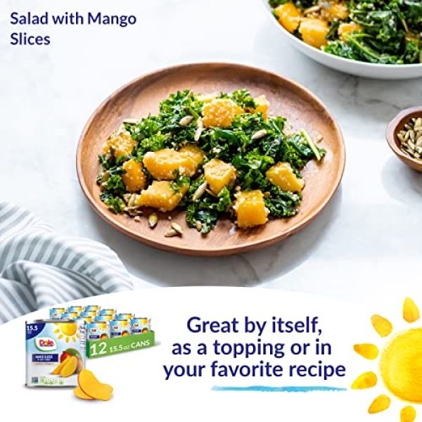 Dole Canned Mango Slices in Syrup, 440g, 12 Count
