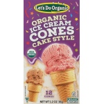 LETS DO Organic Ice Cream Cones 12 Count, 34g