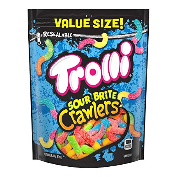 Trolli Sour Brite Crawlers, 816g Resealable Bag