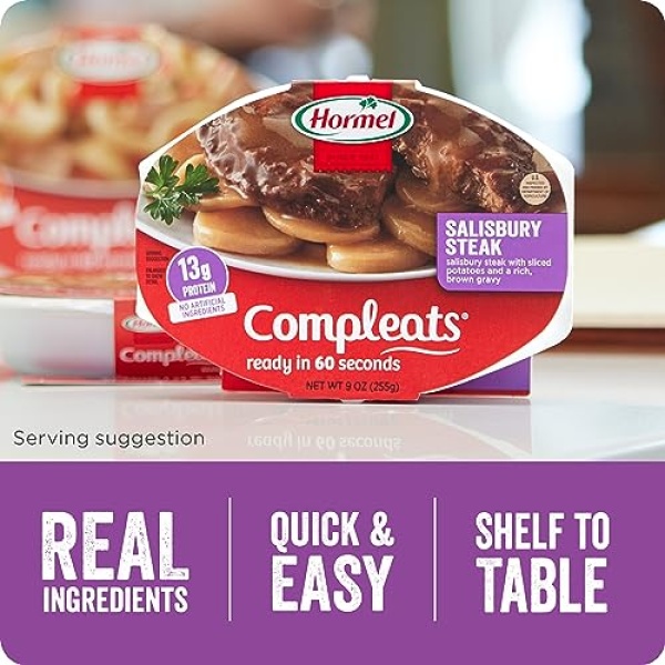 HORMEL COMPLEATS Salisbury Steak, 255g (6 Pack)