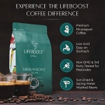 Lifeboost Organic Medium Roast Coffee Beans - 340g