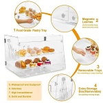 2 Tray Commercial Countertop Bakery Display Case 55x40x40 cm