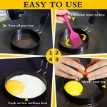 9 cm Egg Rings with Silicone Handle, Stainless Steel