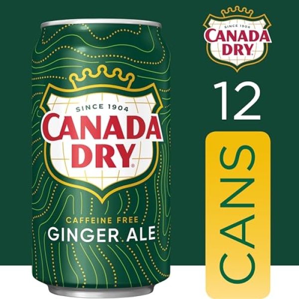 Canada Dry Ginger Ale, 355 ml cans (Pack of 12)