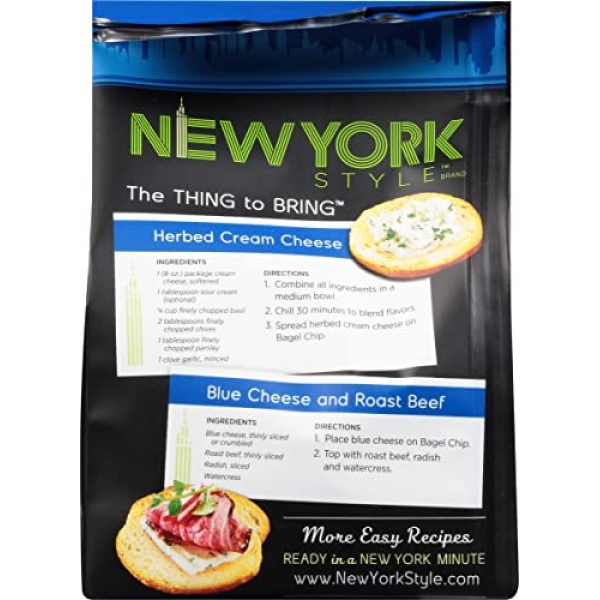New York Style Bagel Crisps, Plain, 170g