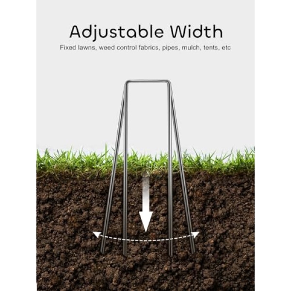 GROWNEER 50-Pack 30cm Heavy Duty 11 Gauge Garden Stakes